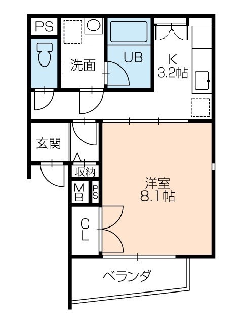 ラ・カゼッタ 401号室 間取り