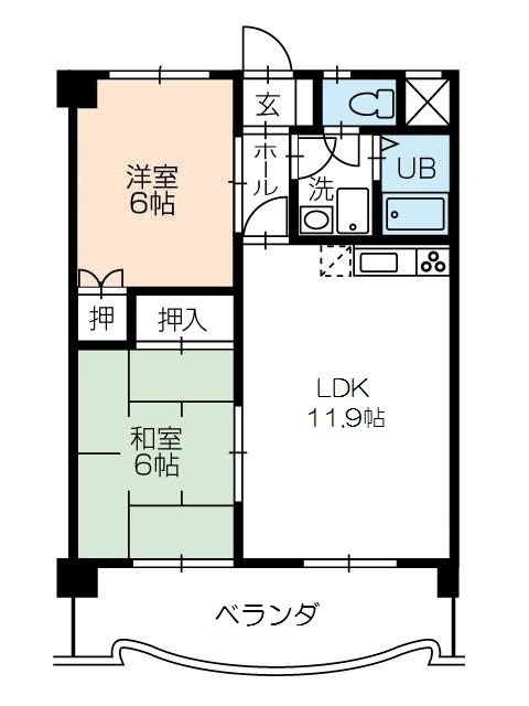 フィオーレ豊橋 1205号室 間取り