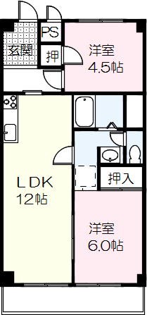 エルカーサⅡ 502号室 間取り