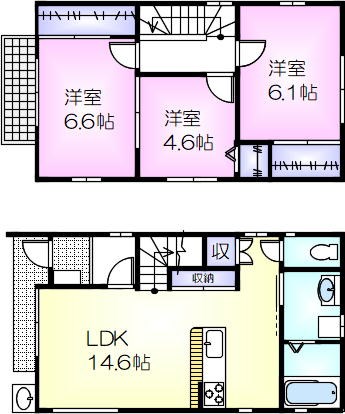 炭家グリーンガーデンⅢ 間取り