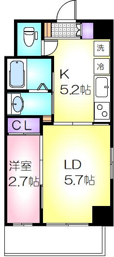 セントフィオーレ岩塚 202号室 間取り