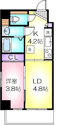 セントフィオーレ岩塚 401号室 間取り