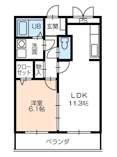 桜ヶ丘LUCKHILL 405号室 間取り