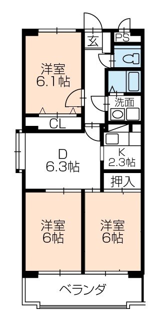 ＮＨ菰口 101号室 間取り