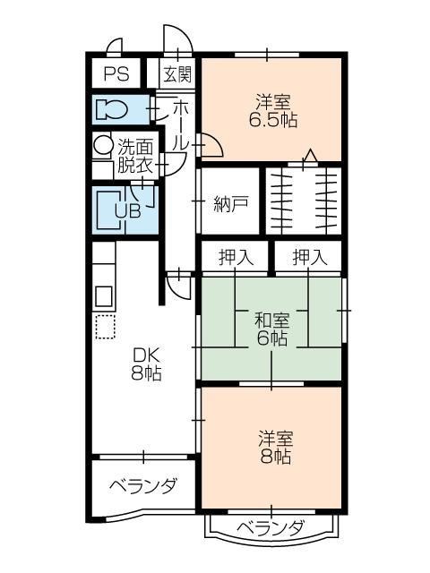 フロールⅡ 202号室 間取り