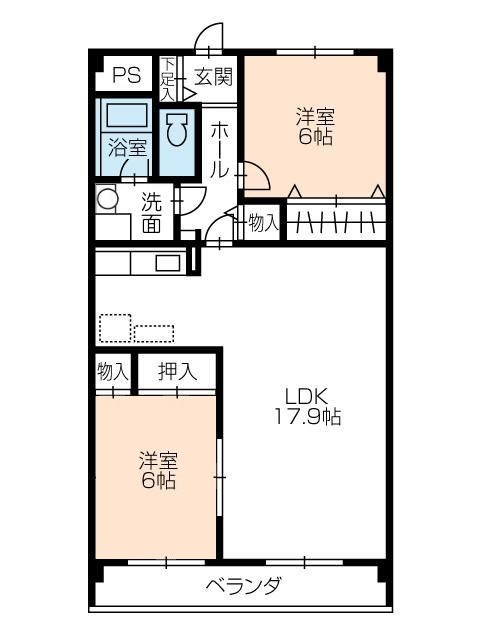 ビオス菰口 503号室 間取り