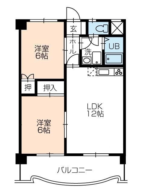 フィオーレ豊橋 1202号室 間取り