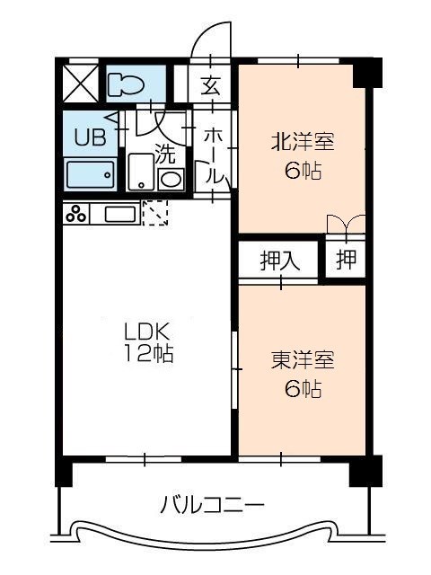 フィオーレ豊橋 405号室 間取り