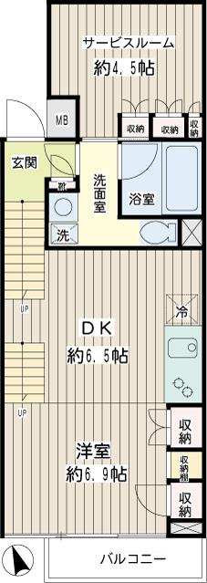 ＦＬＥＧ自由が丘ＥＬ 間取り