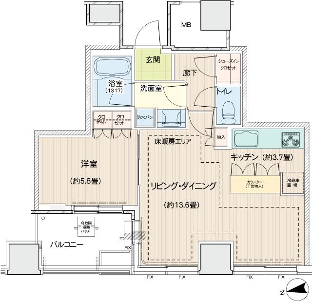 ロイヤルタワー横濱鶴見 間取り