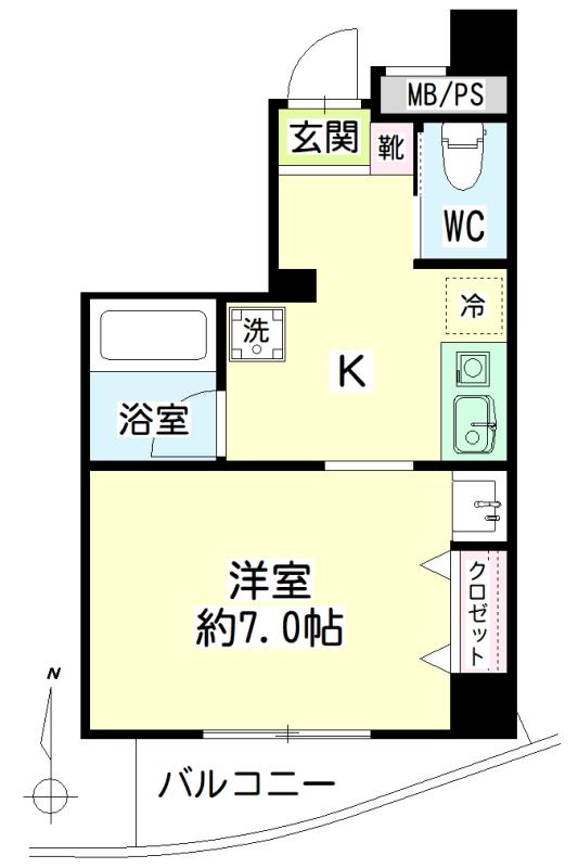第１３１新井ビル（エーデルブルーメ島根） 間取り