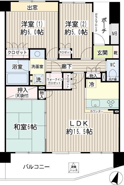 ナイスエスアリーナ横濱鶴ヶ峰 間取り