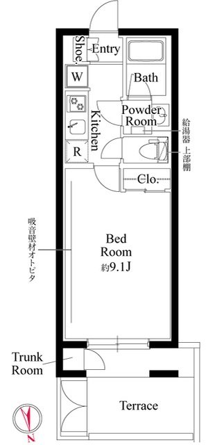 グローリオシェルト池袋Ⅴ 間取り