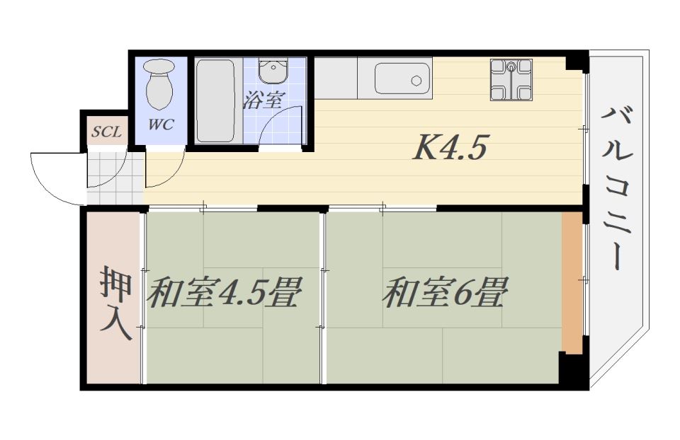 城西コーポ 間取り