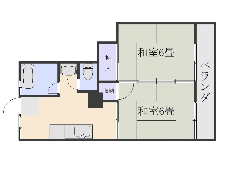 与次郎コーポ 間取り