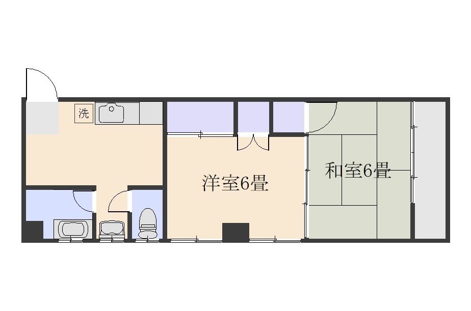 与次郎コーポ 間取り