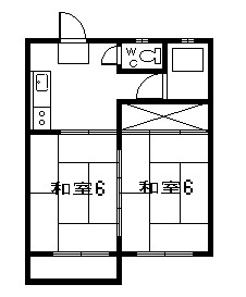 橋口アパート（伊敷町） 間取り