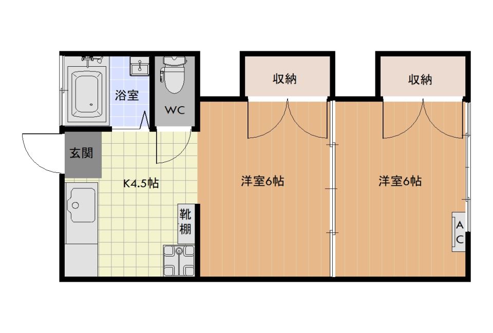さつきハイツ（田上） 間取り