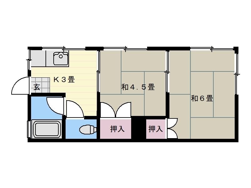 サンハイツ武岡 間取り
