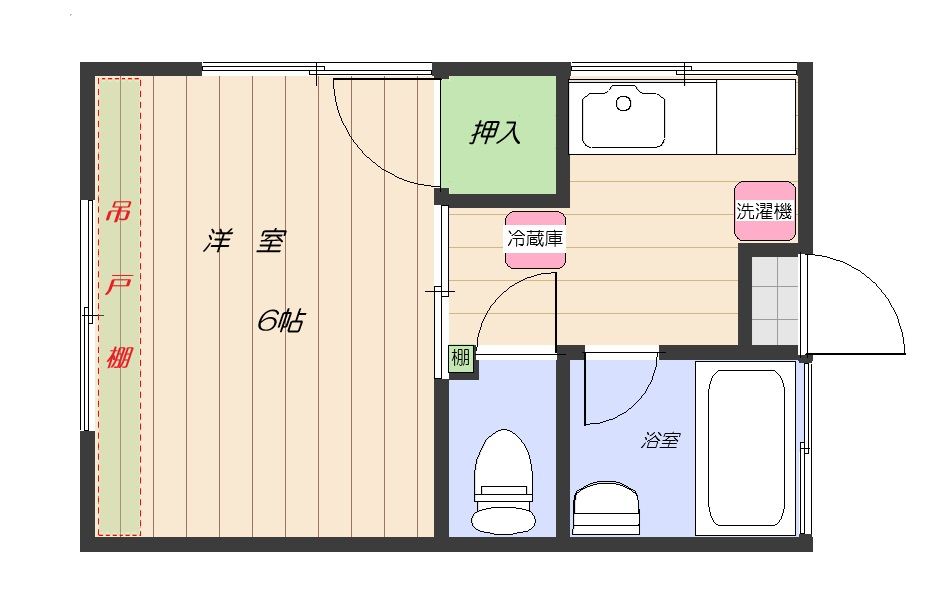 城ヶ谷コーポ 間取り