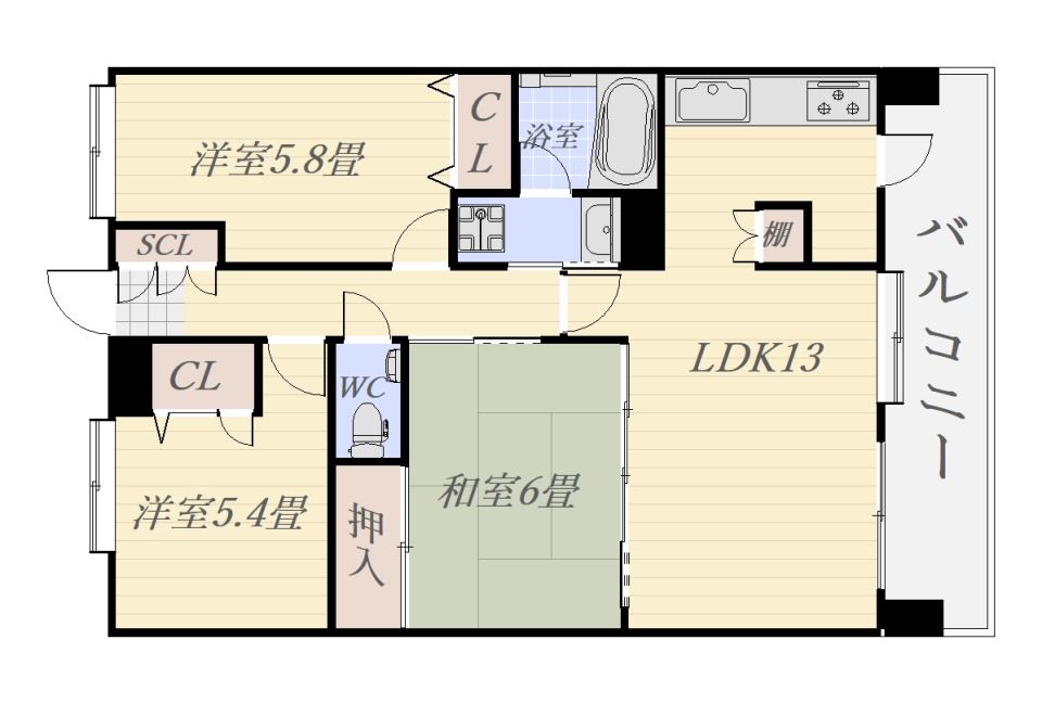 ロフティ郡元駅前１００３号 間取り