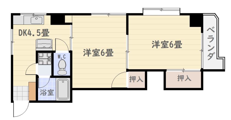 平和ビル（荒田１丁目） 間取り