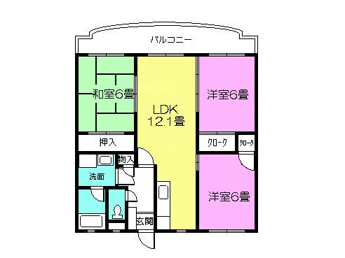 セレーナところさこⅠ 間取り