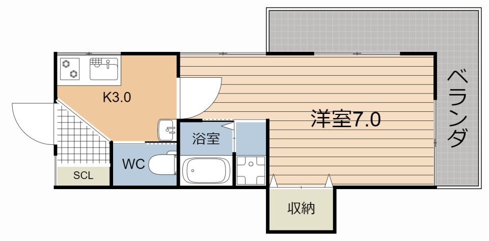 アパートメント新照院 間取り