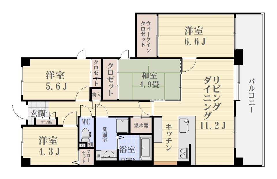 トーカンマンション鴨池５０２号 間取り