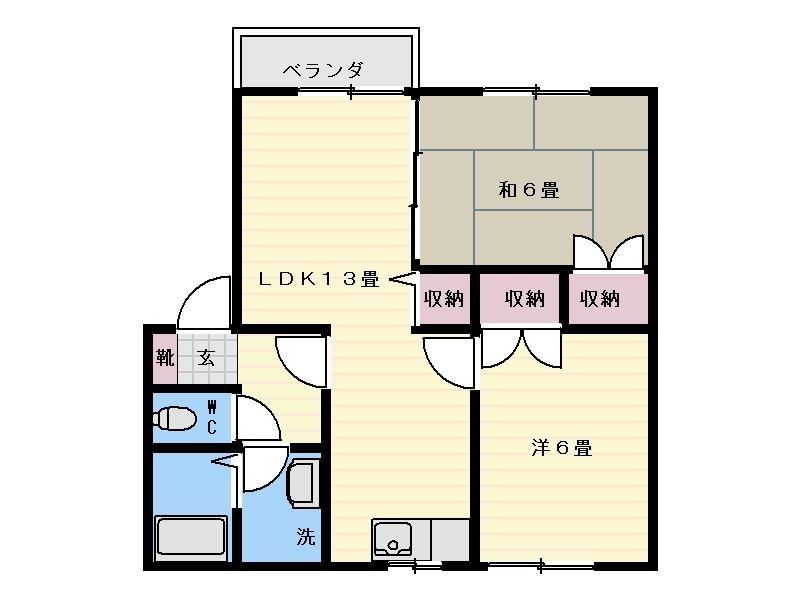 コーポロアール　Ｂ棟 間取り