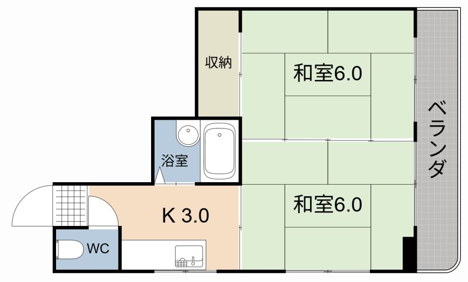スカイコーポ住吉 間取り