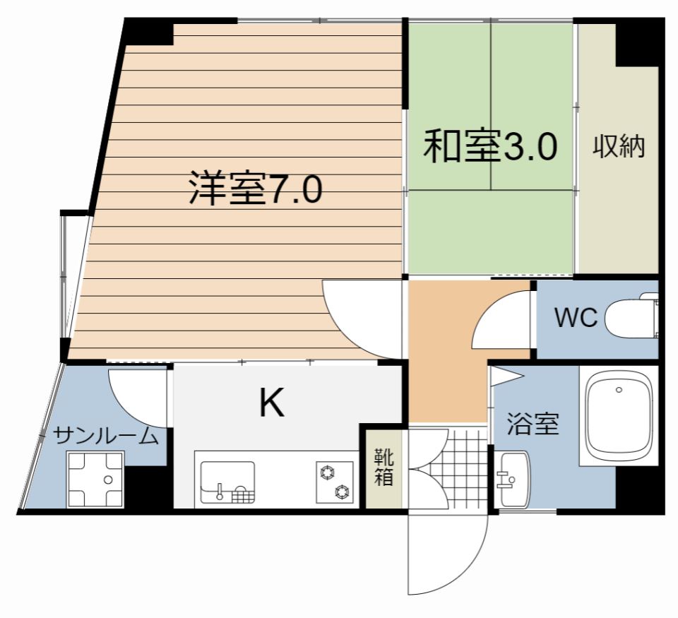 中央ビル（上本町） 間取り