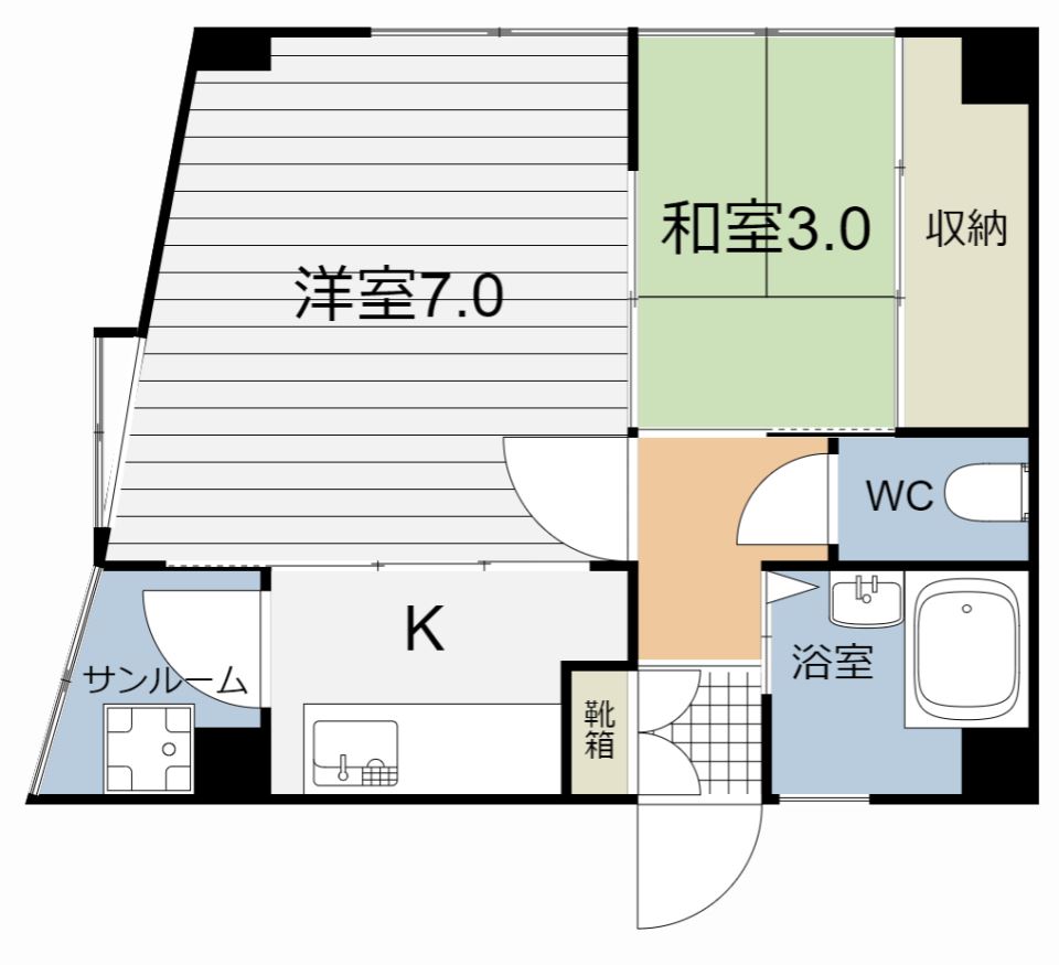 中央ビル（上本町） 間取り