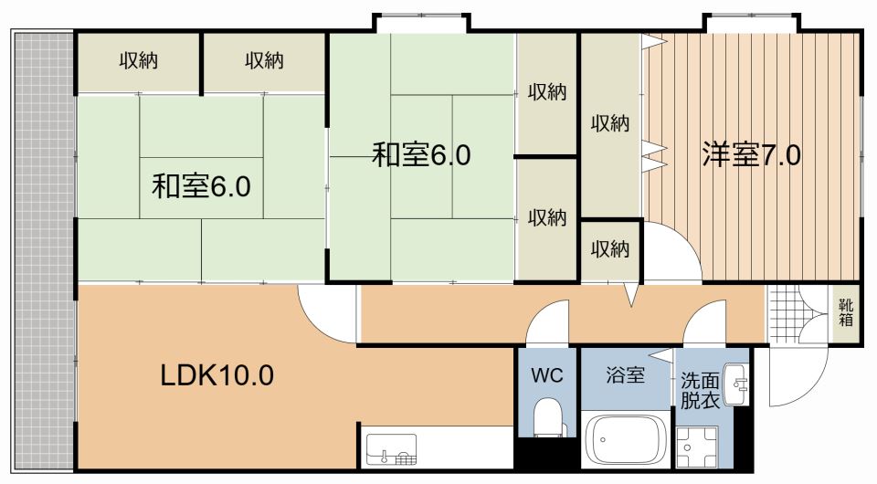 オーロラハイツⅢ 間取り