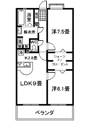 フェスティオベイサイドコート３０３号 間取り