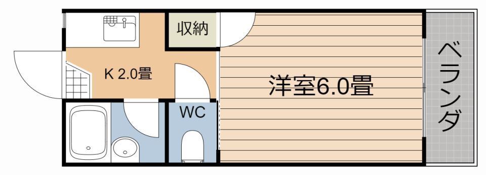 マリンハイツ（唐湊） 間取り