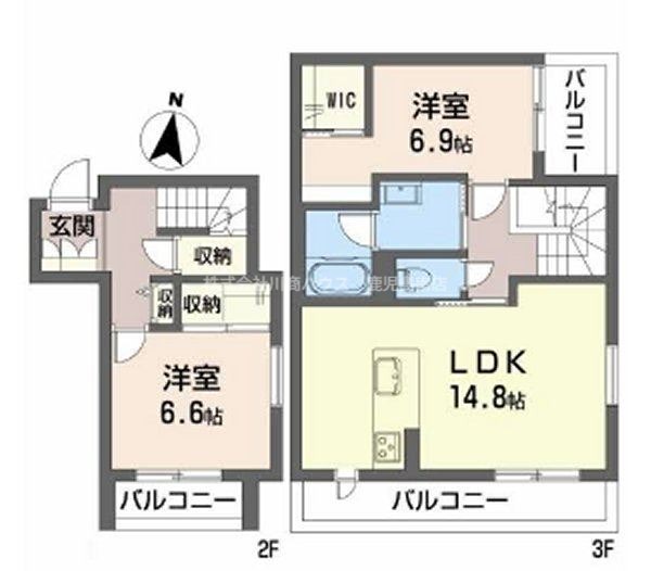 シャーメゾン谷山駅前 間取り