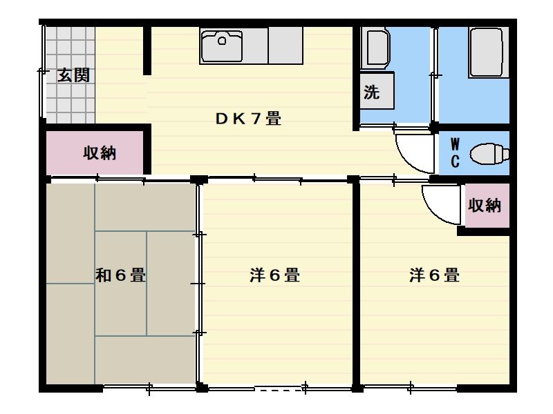 吉野町藤田貸家 間取り