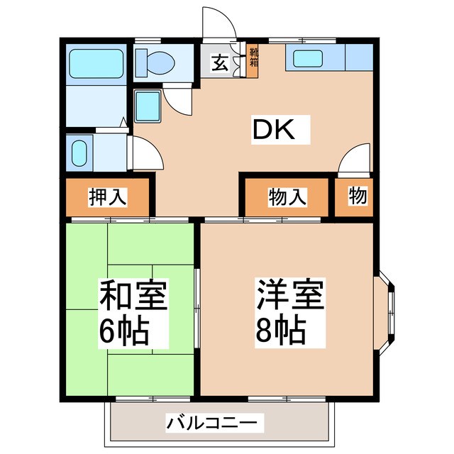 ベルピア花里B 間取り