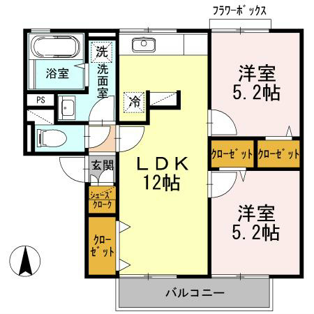 アネックスU'S　B棟 間取り