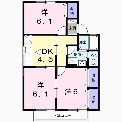 ヴィラ・ヒロタＡ 間取り