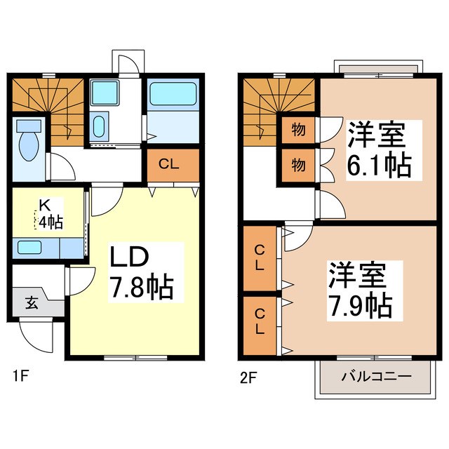 Branche Tamai　Ａ 間取り