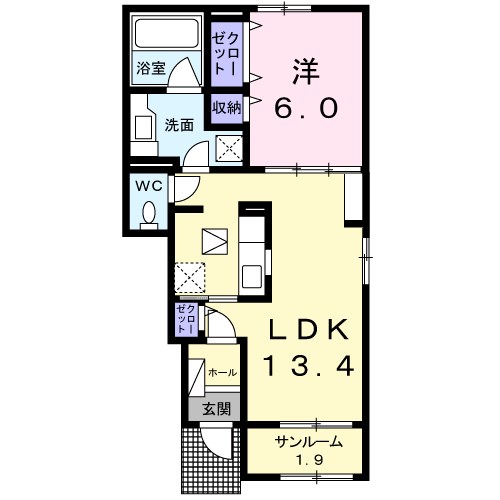 ヴィラ　パーク　サイドS 間取り