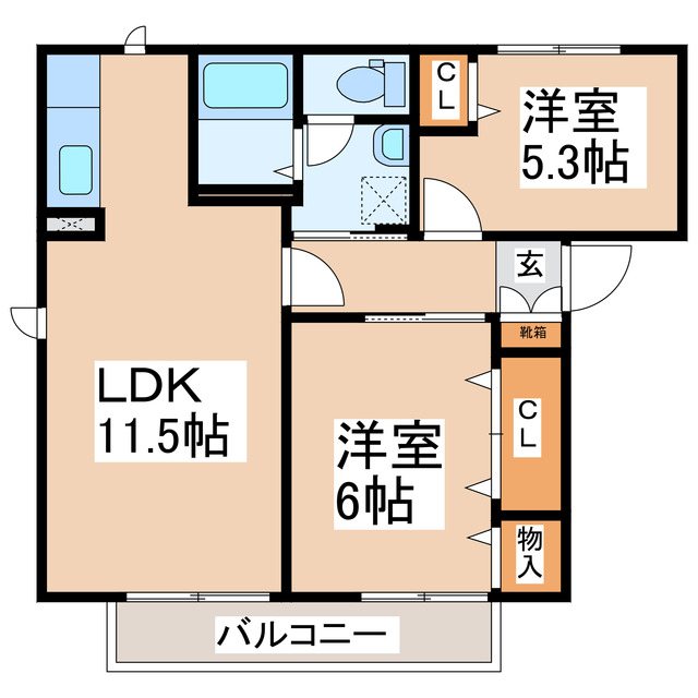 アヴニールＴ　Ｂ 間取り