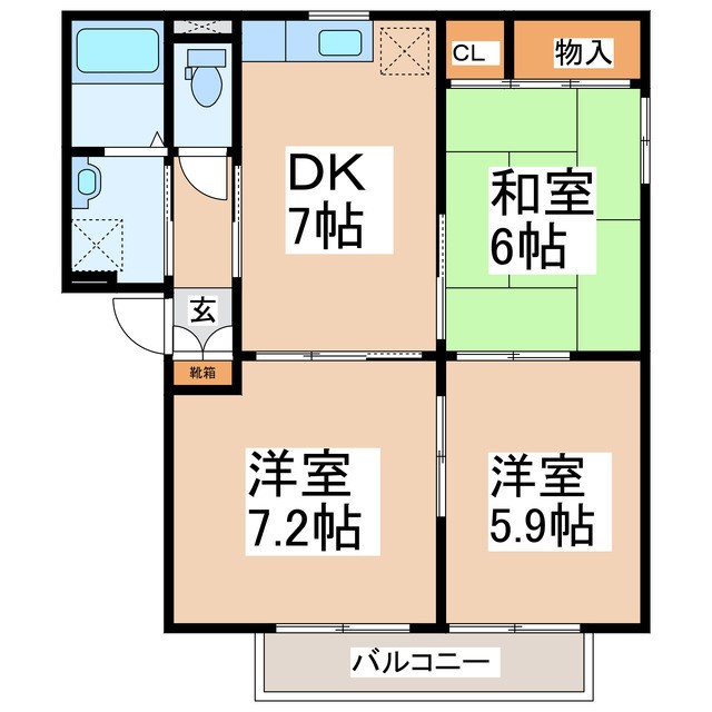 プレシアスコートA棟 間取り