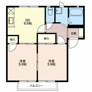 コマバハイムA 間取り