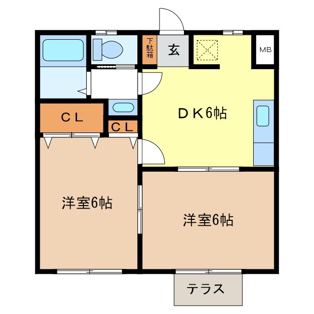 コーポ青垣 Ａ 間取り