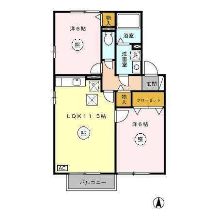 セジュールあやめA 間取り
