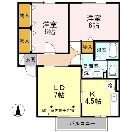 グランドール沢村Ａ 間取り