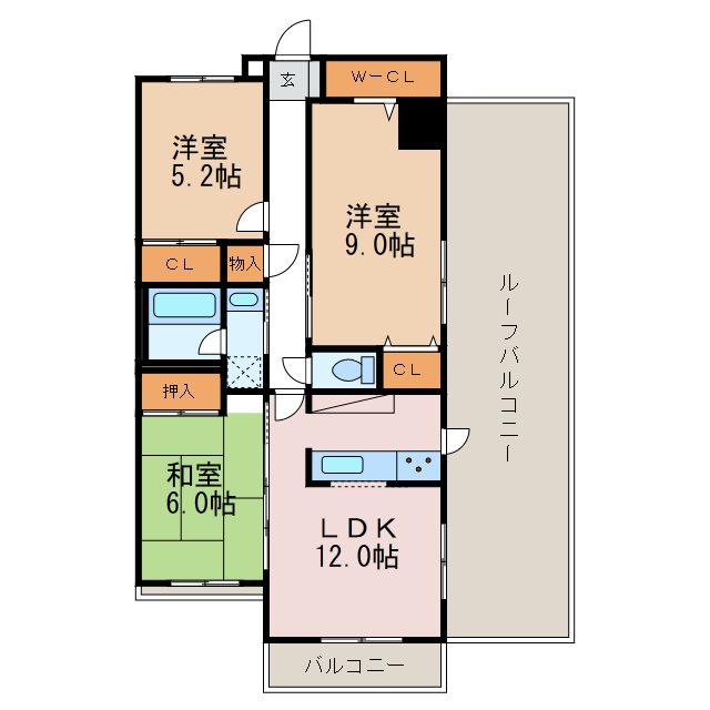 グランシティ南松本弐番館 間取り
